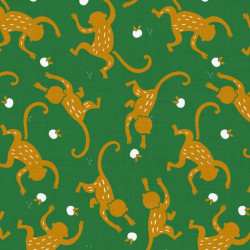 Printed Cotton OUISTITI Green / Turmeric